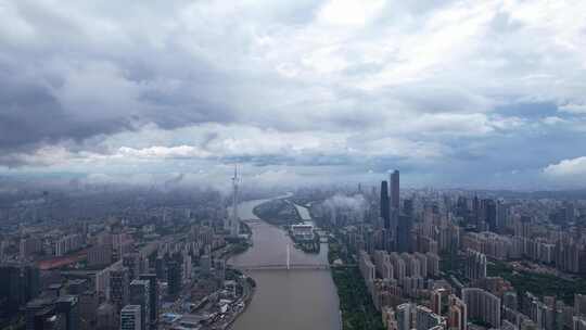 大雨将至的广州航拍