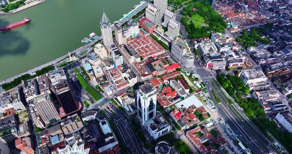 上海陆家嘴外滩南京东路东方明珠黄浦江