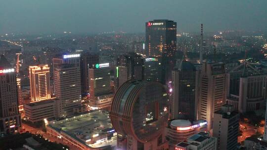 辽宁沈阳城市夜景航拍视频素材模板下载