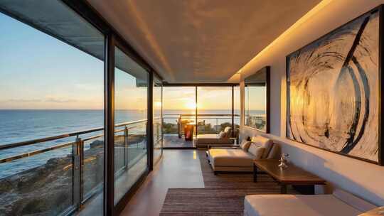 海景房室内与户外海景