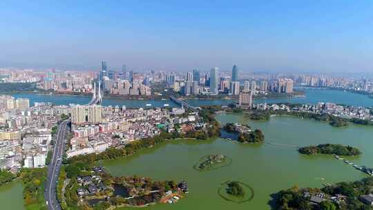 西湖高空大景视频素材模板下载