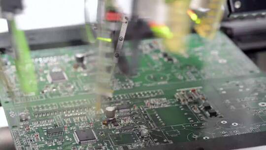 自动测试设备印刷电路板电子测试视频素材模板下载
