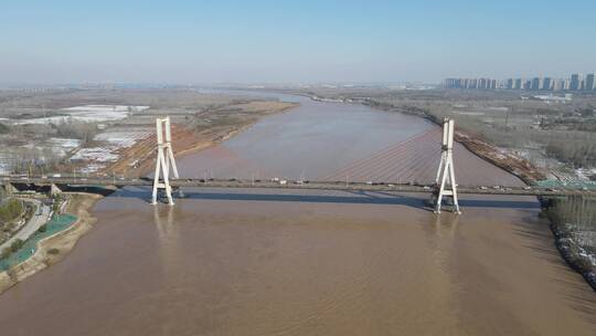 济南黄河大桥视频素材模板下载