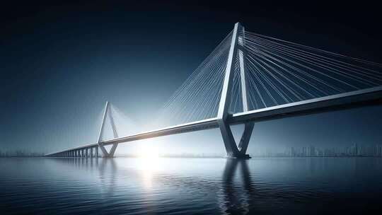 壮观跨海大桥连接城市未来