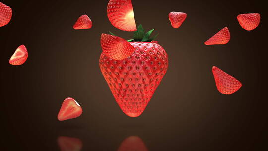 草莓 水果 特写 高清 食物