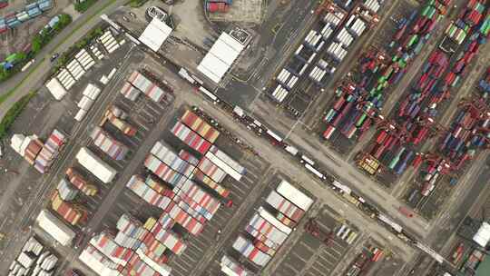 港口码头 集装箱货轮视频素材模板下载