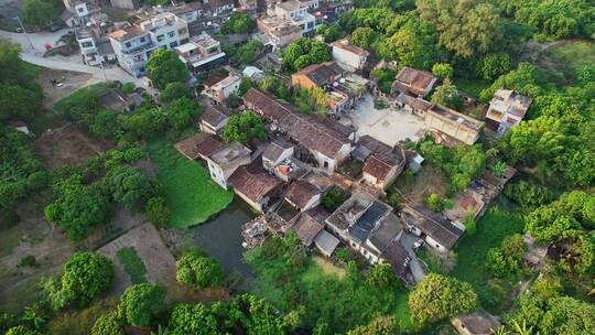 航拍福建农村景观