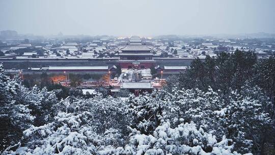 2022年北京故宫第一场雪直录4K视频