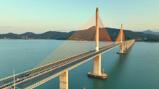 航拍惠州海湾大桥视频素材模板下载