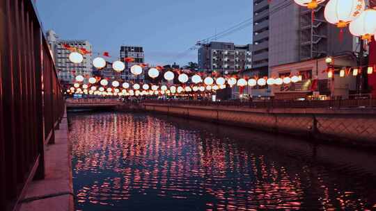 长崎，节日，日本，灯光