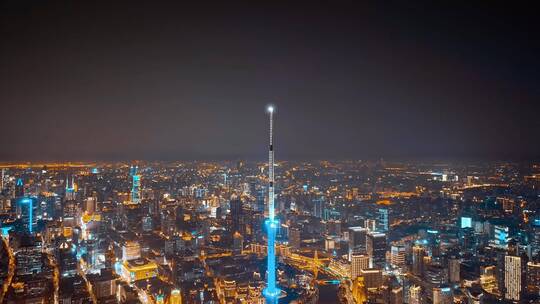 东方明珠夜景视频素材模板下载