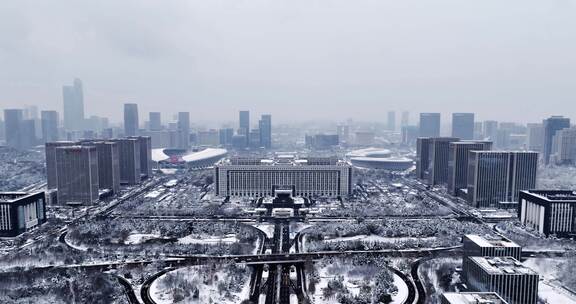 济南高新区雪景