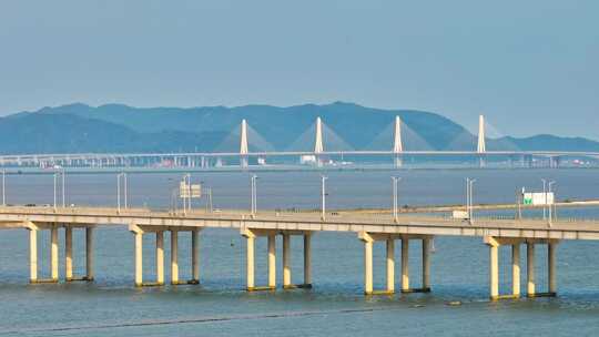 航拍广澳高速广佛江珠高速洪湾至高栏港高速