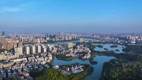 惠州惠城区城市大景航拍视频4K
