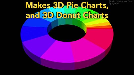 3D彩色圆饼图统计图表数据分析AE模版