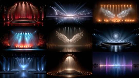 光影舞台 射线灯光 绚丽绽放高清在线视频素材下载