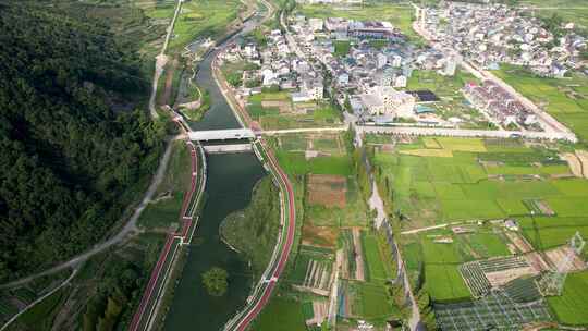 美丽乡村风景航拍