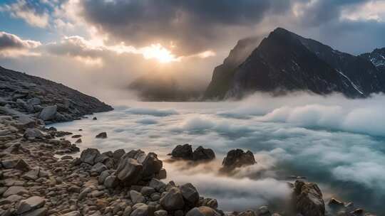 山间云海日出风景