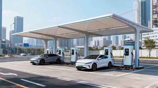 城市中新能源汽车充电桩场景
