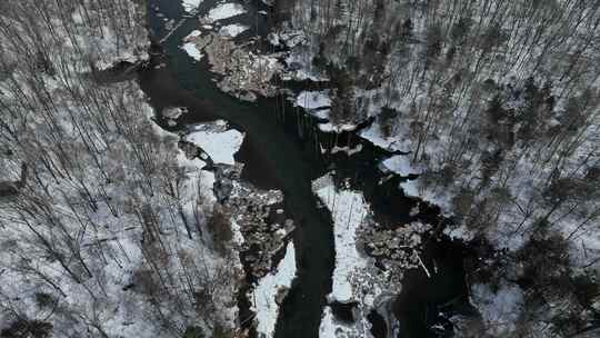 吉林长白山二道白河溪流水源地自然风光视频素材模板下载