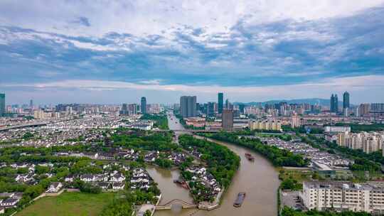 江苏 苏州 城市风光 航拍 延时