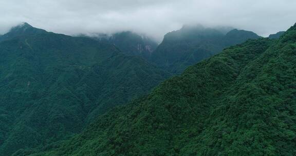 航拍峨眉山后山夏天风景