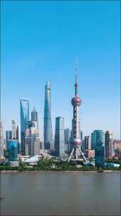 上海陆家嘴城市建筑全景