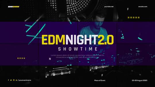 音乐活动宣传片/派对邀请幻灯片/EDM节/夜总会/DJ表演