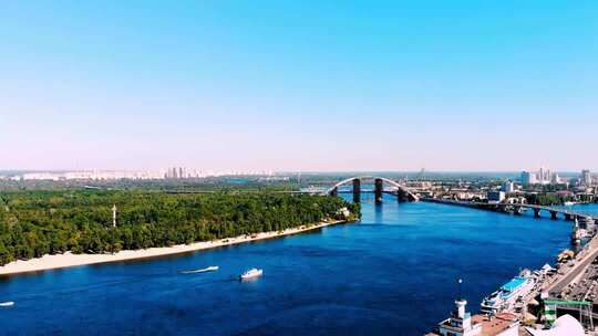 乌克兰 基辅标志性景观航拍