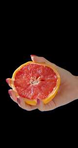 手挤血橙 新鲜果汁 橙子
