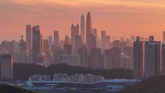 深圳城市日转夜延时