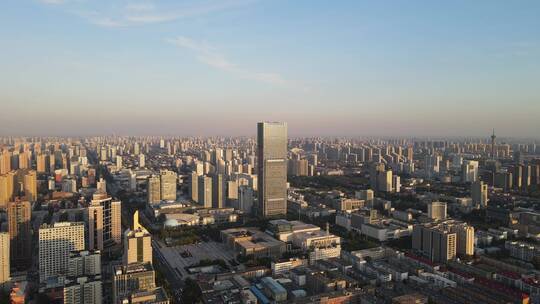 河北石家庄城市风光地标建筑航拍