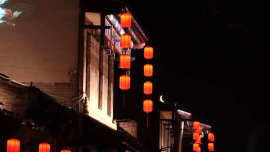 灯笼 夜景 过年 景色 古城 风景 