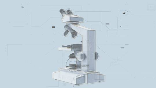 白色科技显微镜医疗研究未来风格