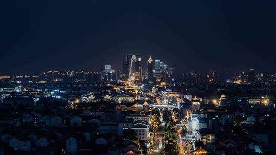 苏州古城区园区日转夜延时