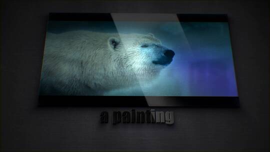 室内装饰 一幅画 北极熊