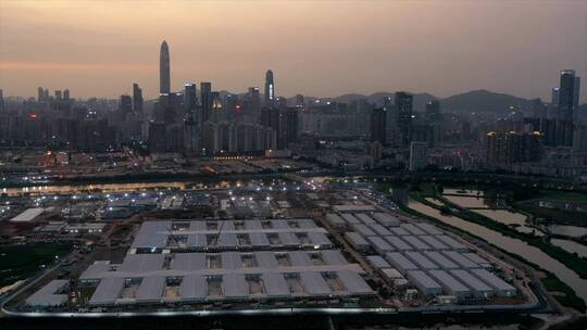 河套香港中央援港应急医院夜间全景施工延时