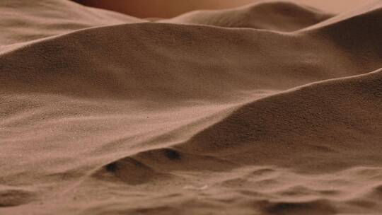 特写沙漠沙子吹动