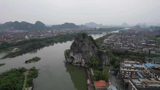 广西桂林旅游城市风景山水自然风光航拍视频素材模板下载