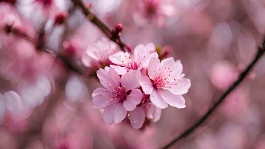 春天粉色樱花特写