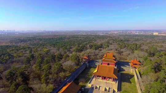 航拍沈阳北陵东陵 帝王陵寝 历史文化