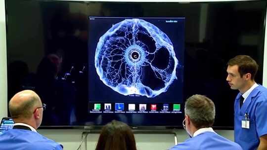 医学神经科学医院实验室会议谈论病人的治疗