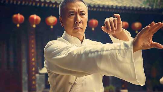 武术宗师片头 武馆师傅 咏春太极国粹文化