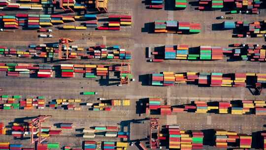 【合集】繁忙的集装箱海运港口视频素材模板下载