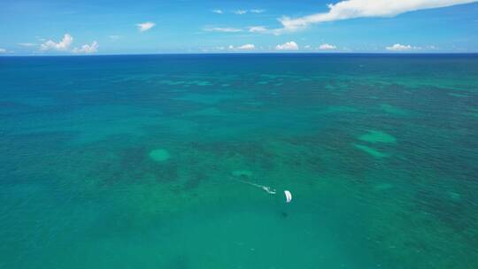 海南琼海博鳌风筝冲浪航拍