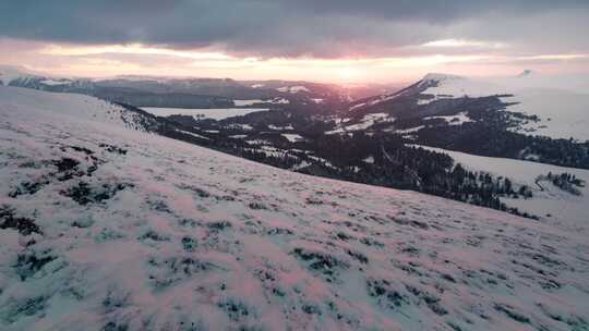 山，峰，冬，雪