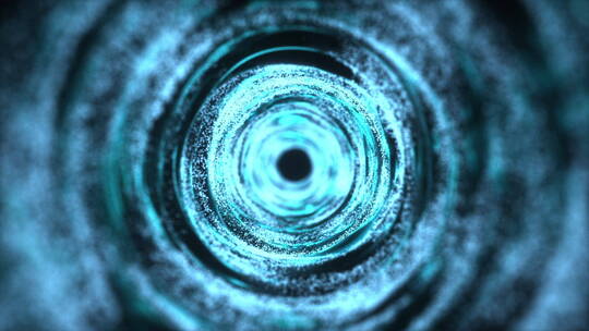 3D渲染抽象发光粒子隧道通道过道运动画