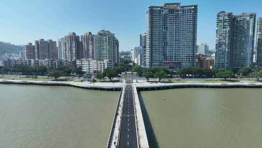 海燕桥航拍珠海城市建筑风光