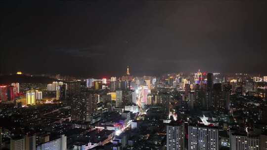 城市夜景鸟瞰全景西宁夜景西宁建设