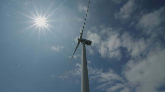 宁波 风电 环保新能源 发电风车 风力发电机视频素材模板下载